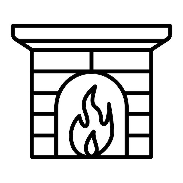 Estilo del icono de la chimenea Estilo