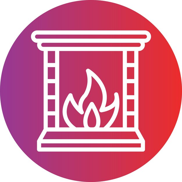 Estilo del icono de la chimenea