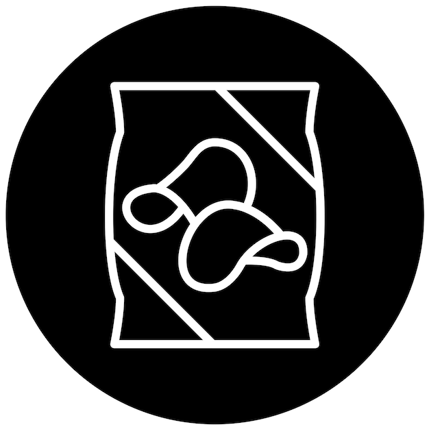 Estilo del icono de los chips de diseño vectorial