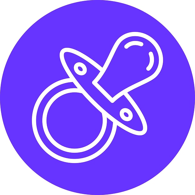 Estilo del icono del chupete de diseño vectorial