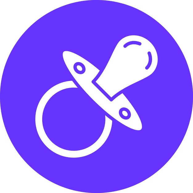 Estilo del icono del chupete de diseño vectorial