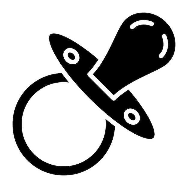 Estilo del icono del chupete de diseño vectorial