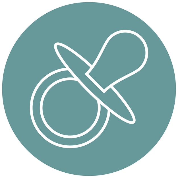 Estilo del icono del chupete de diseño vectorial