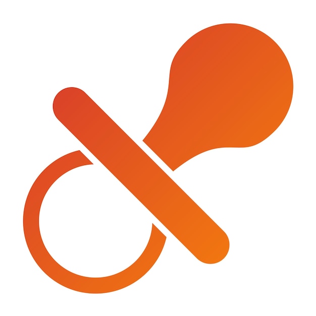 Estilo del icono del chupete de diseño vectorial