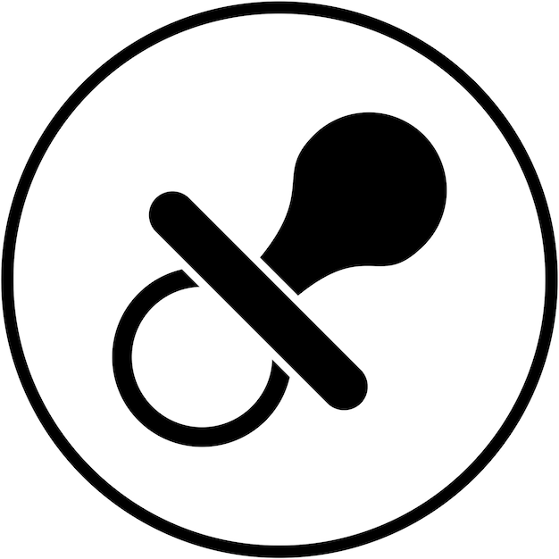 Estilo del icono del chupete de diseño vectorial