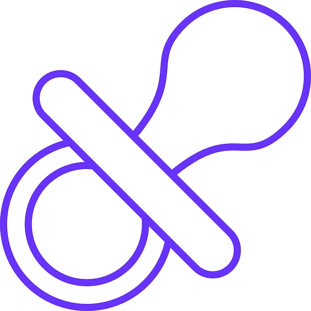 Estilo del icono del chupete de diseño vectorial