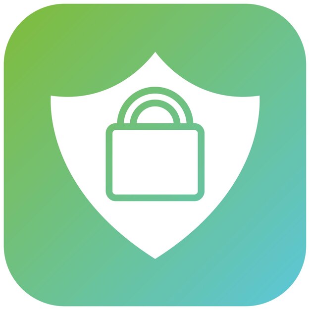Estilo de icono de ciberseguridad de diseño vectorial
