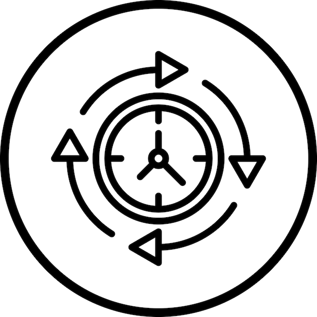 Estilo del icono del ciclo de diseño vectorial