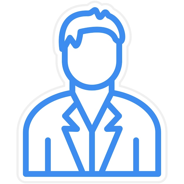 Estilo del icono del científico de diseño vectorial