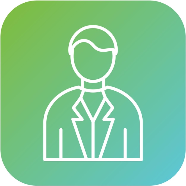 Estilo del icono del científico de diseño vectorial