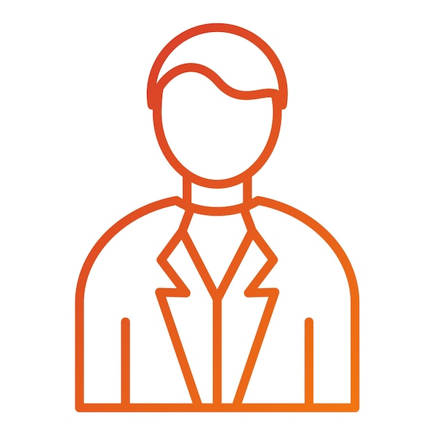 Estilo del icono del científico de diseño vectorial