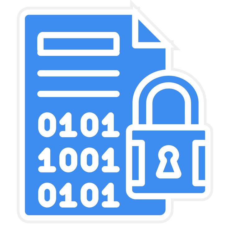 Vector estilo del icono de cifrado de archivos