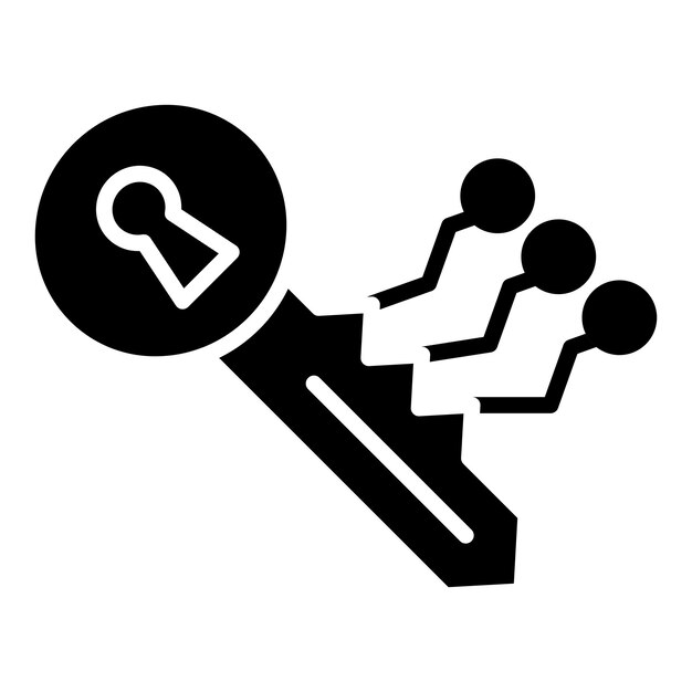 Estilo de icono de cifrado de diseño vectorial