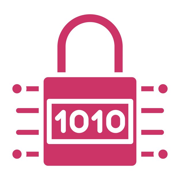 Estilo de icono de cifrado de diseño vectorial