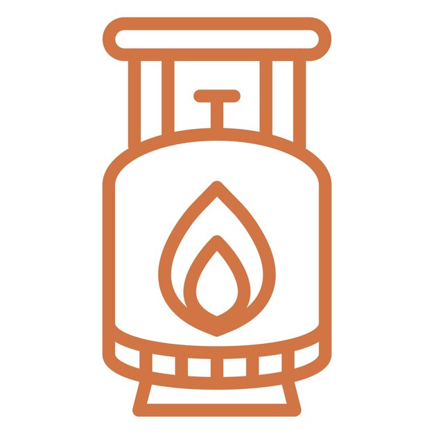 Estilo del icono de las cilindras de gas