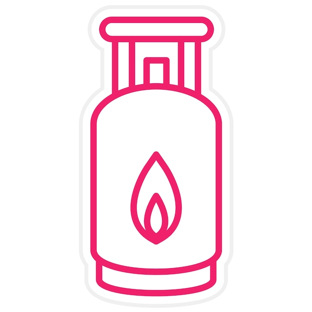 Estilo del icono de las cilindras de gas