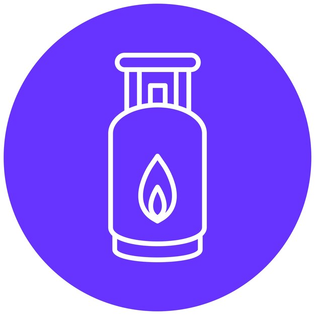Estilo del icono de las cilindras de gas