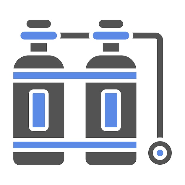 Estilo del icono del cilindro de buceo de diseño vectorial