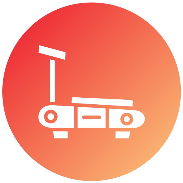 Estilo del icono de la cinta de correr de diseño vectorial