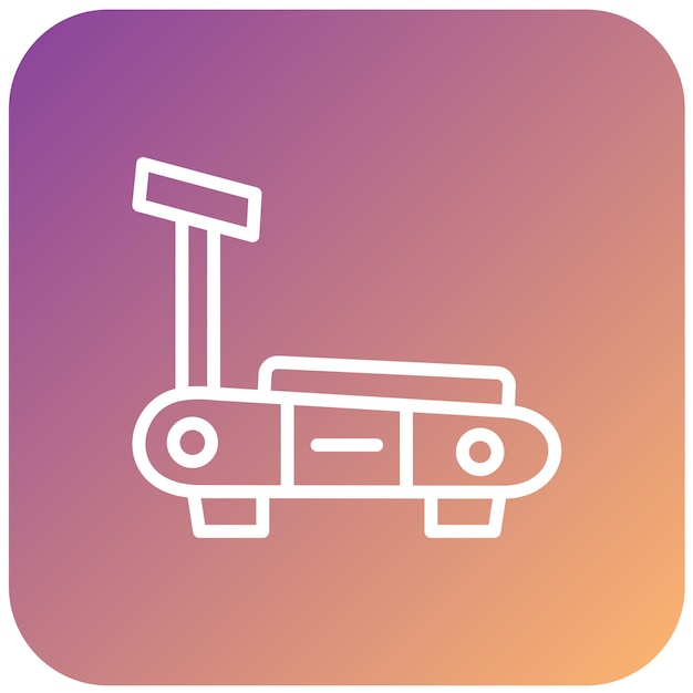 Estilo del icono de la cinta de correr de diseño vectorial