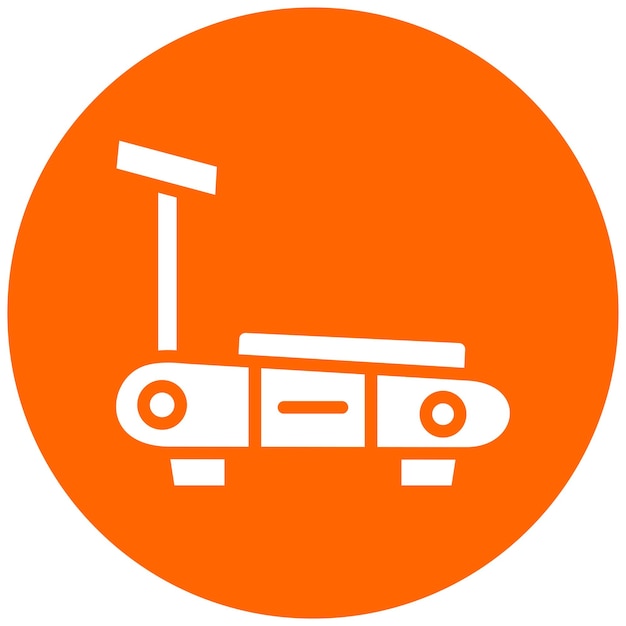 Estilo del icono de la cinta de correr de diseño vectorial