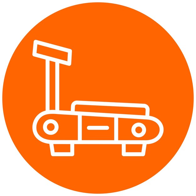 Estilo del icono de la cinta de correr de diseño vectorial