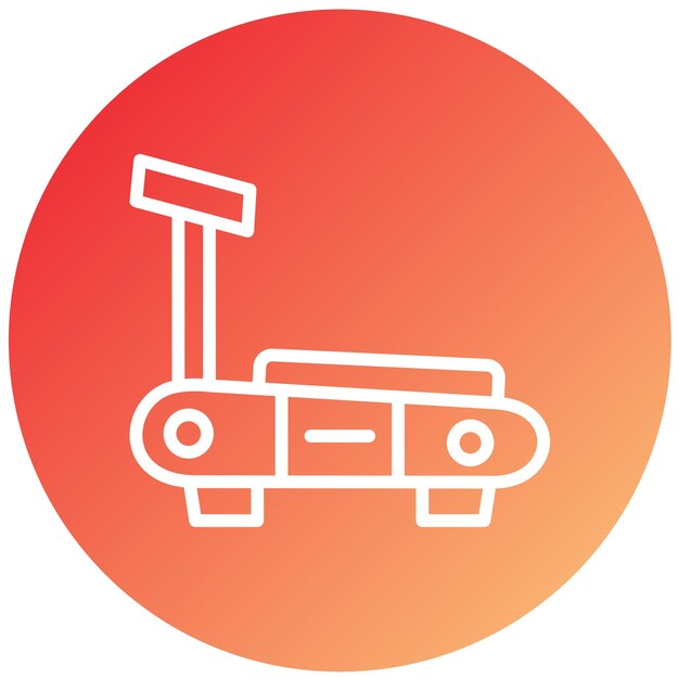 Estilo del icono de la cinta de correr de diseño vectorial