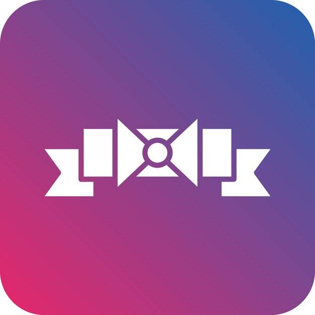 Estilo del icono de la cinta de diseño vectorial