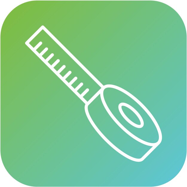 Estilo del icono de la cinta de medición de diseño vectorial