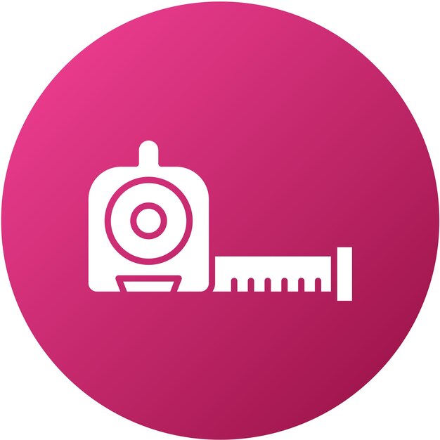 Estilo del icono de la cinta de medición de diseño vectorial