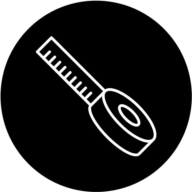 Estilo del icono de la cinta de medición de diseño vectorial