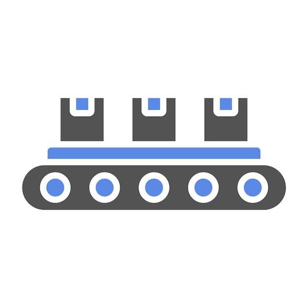 Estilo del icono de la cinta transportadora de diseño vectorial