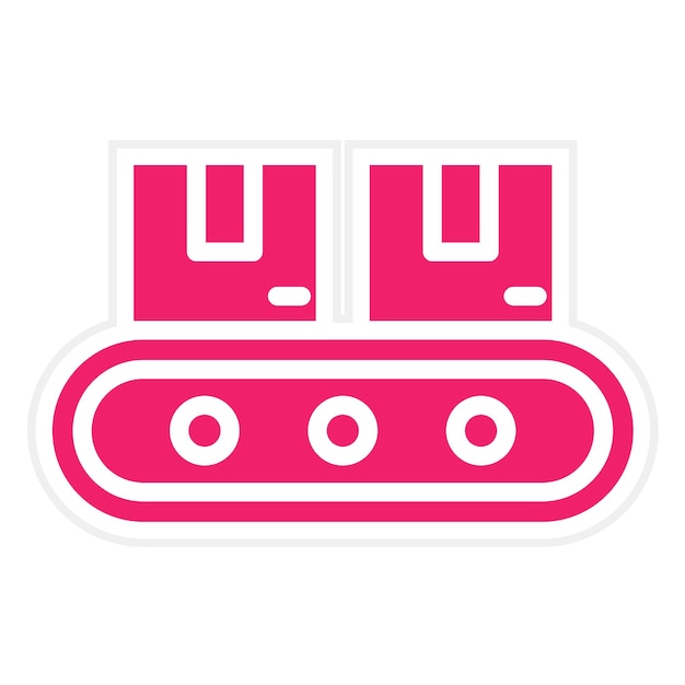Estilo del icono de la cinta transportadora de diseño vectorial