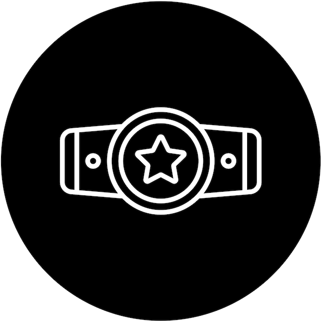 Estilo del icono del cinturón del campeón
