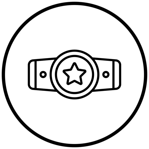 Estilo del icono del cinturón del campeón