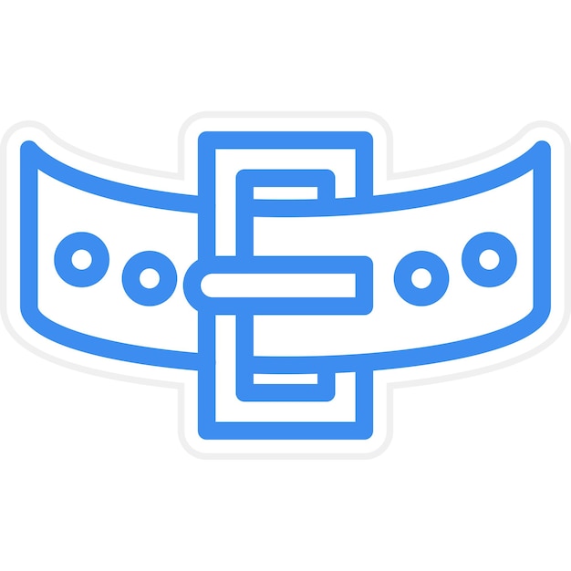 Estilo del icono del cinturón de diseño vectorial