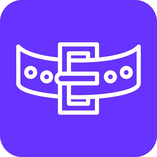 Estilo del icono del cinturón de diseño vectorial