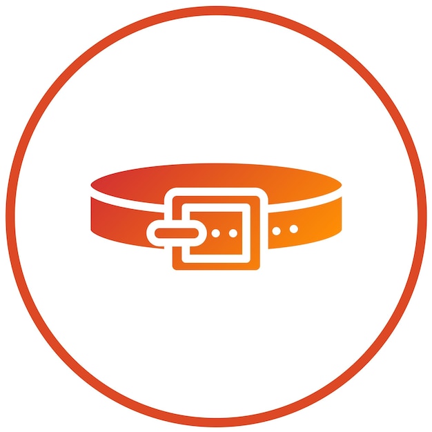 Estilo del icono del cinturón de diseño vectorial