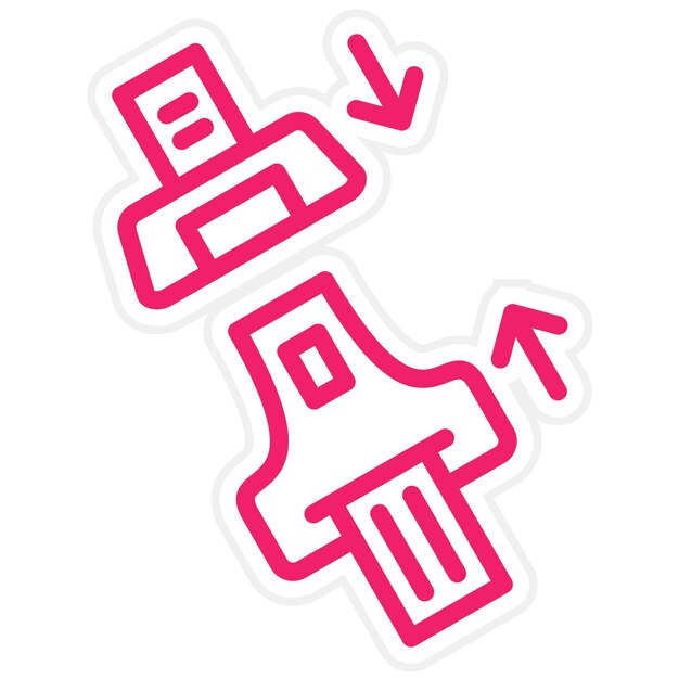 Estilo del icono del cinturón de seguridad de diseño vectorial