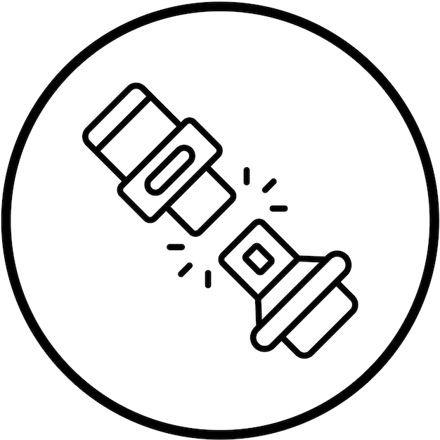 Estilo del icono del cinturón de seguridad de diseño vectorial