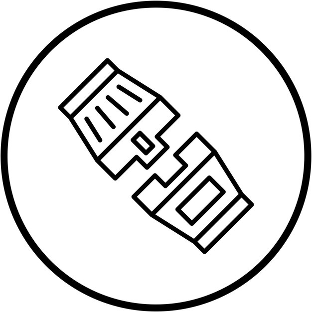 Estilo del icono del cinturón de seguridad de diseño vectorial
