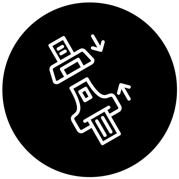 Estilo del icono del cinturón de seguridad de diseño vectorial