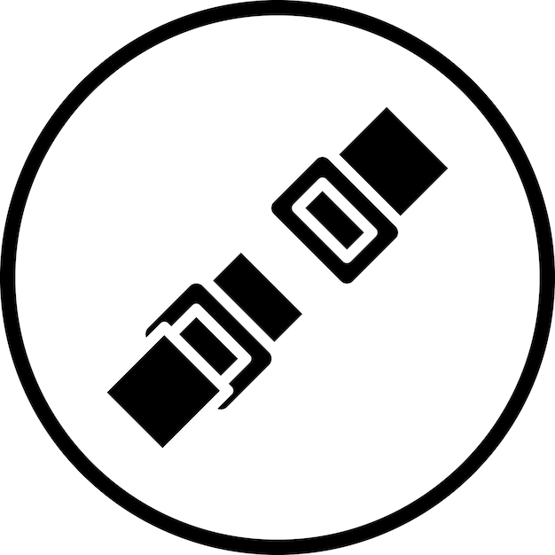 Estilo del icono del cinturón de seguridad