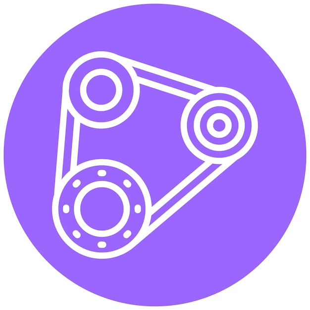 Estilo del icono del cinturón de tiempo de diseño vectorial