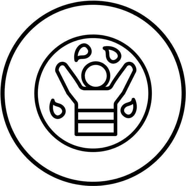 Estilo del icono del círculo de bienestar de diseño vectorial