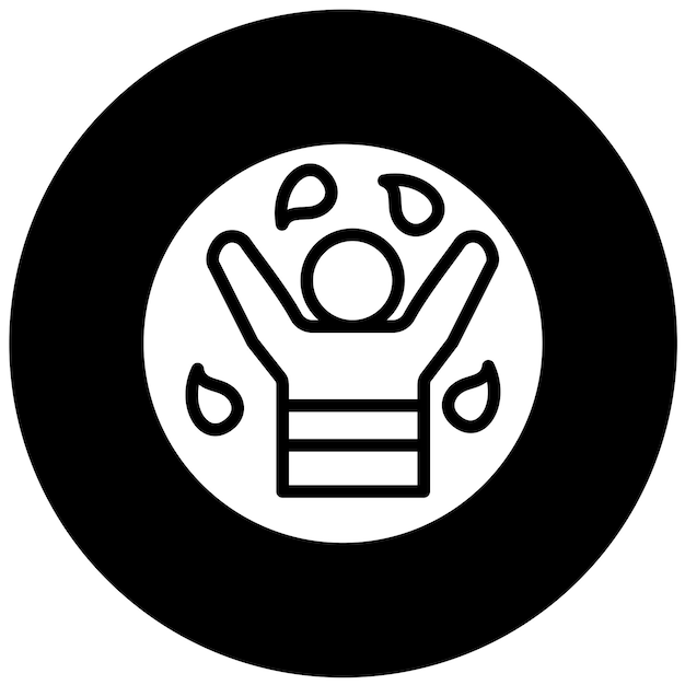 Estilo del icono del círculo de bienestar de diseño vectorial
