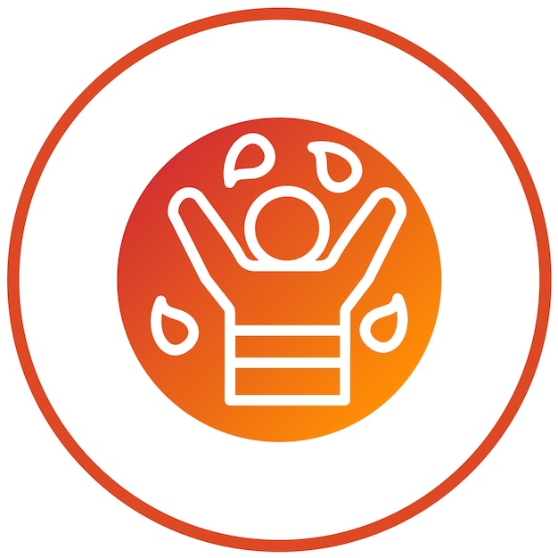 Estilo del icono del círculo de bienestar de diseño vectorial