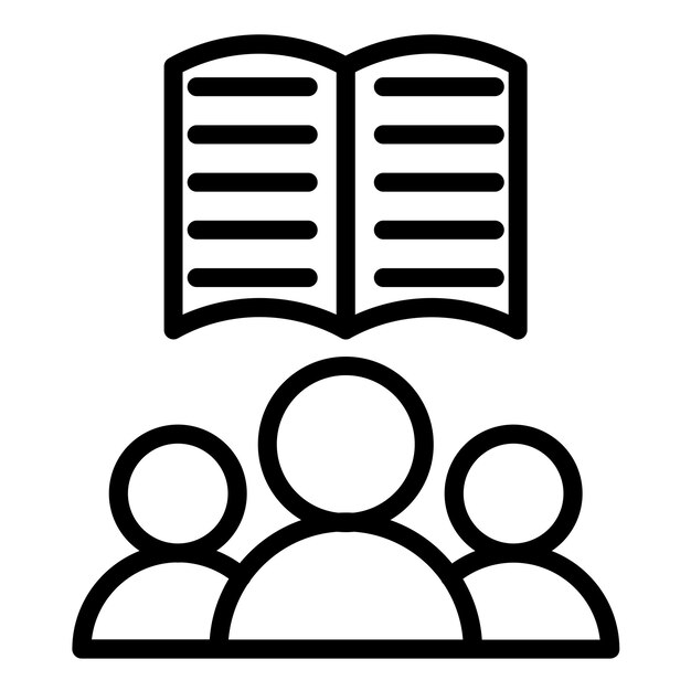 Estilo del icono del círculo de estudio de diseño vectorial