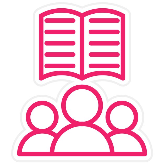 Estilo del icono del círculo de estudio de diseño vectorial