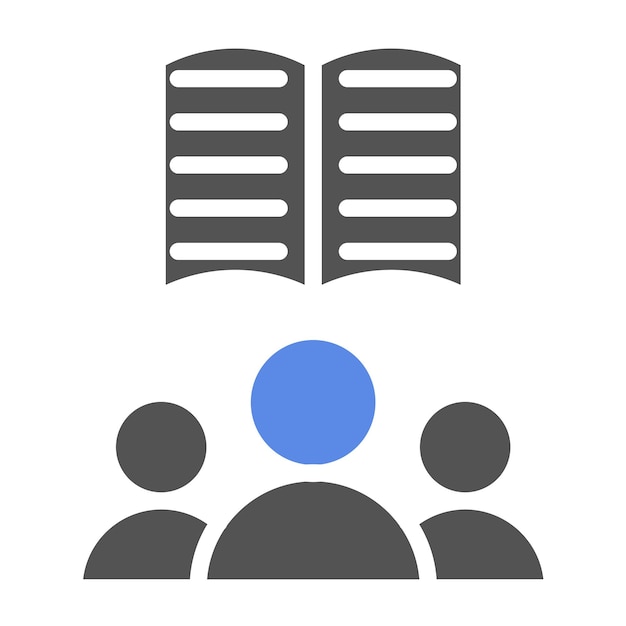 Estilo del icono del círculo de estudio de diseño vectorial
